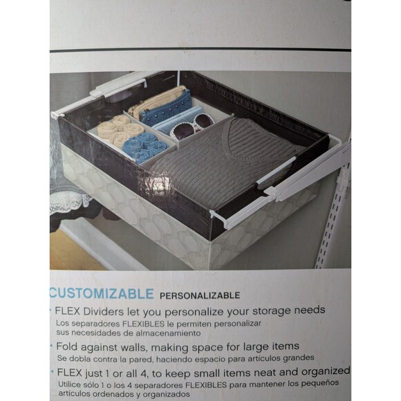 Rubbermaid HomeFree Series Drawer White 7″ x 23½″ x 17⅛″ No-Cut Closet Insert - Picture 7 of 9